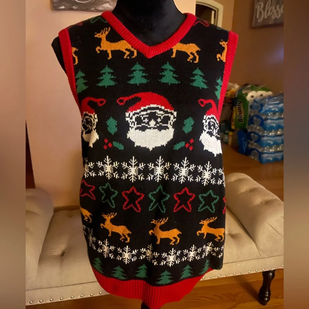 Ugly Xmas Sweater/Vest - Picture 1 of 6